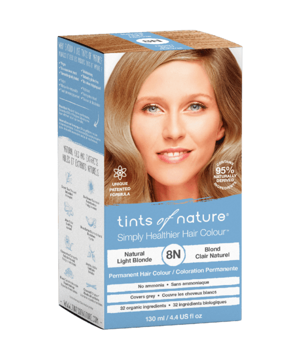 TINTS OF NATURE T8N Natural Light Blonde 130 ml Ilgalaikiai plaukų dažai