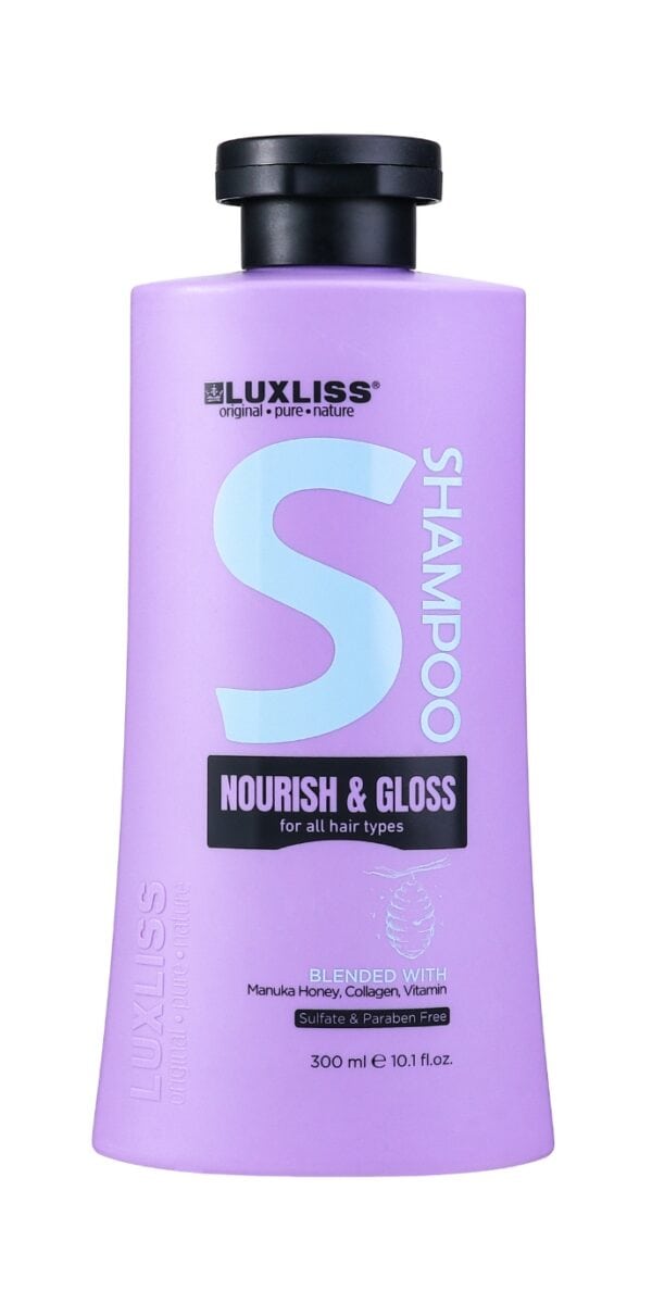 LUXLISS Nourish & Gloss Shampoo 300 ml Šampūnai