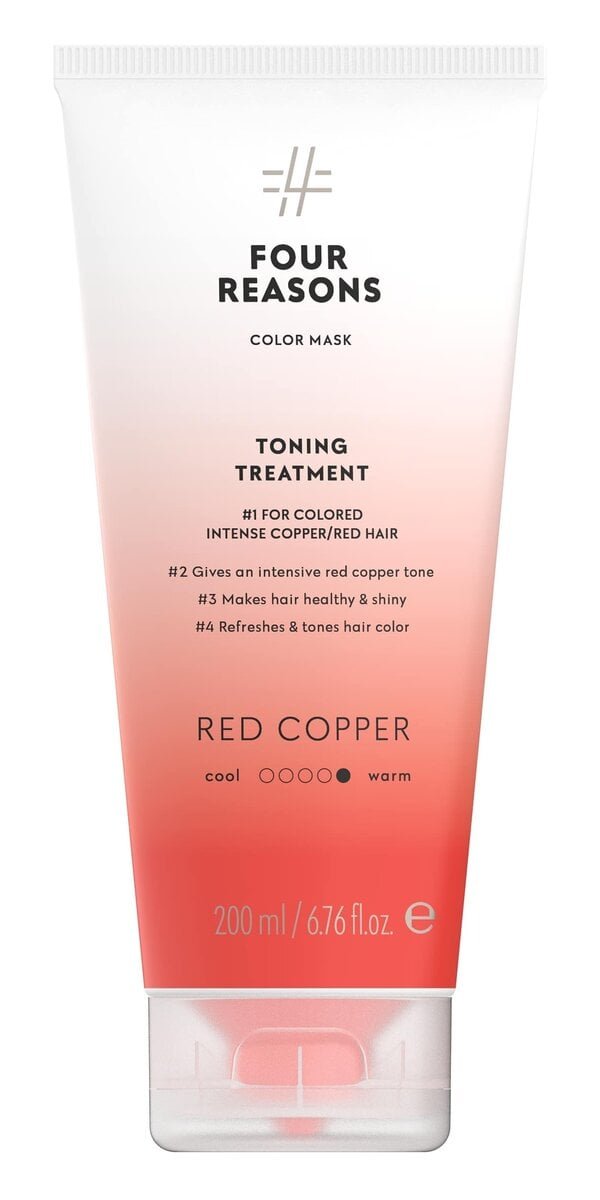 FOUR REASONS Color Mask Toning Treatment Red Copper 200 ml Kaukės FOUR REASONS Color Mask Toning Treatment Red Copper 200 ml Kaukės