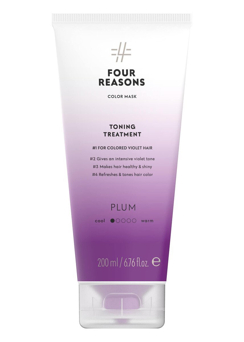 FOUR REASONS Color Mask Toning Treatment Plum 200 ml Kaukės FOUR REASONS Color Mask Toning Treatment Plum 200 ml Kaukės
